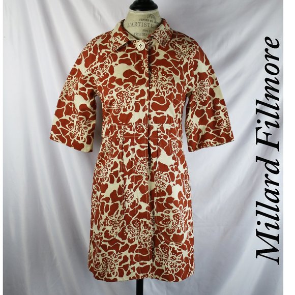 Anthropologie Millard Fillmore Snap Button Coat Pockets - Picture 1 of 12